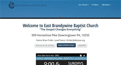 Desktop Screenshot of eastbrandywinebaptist.com